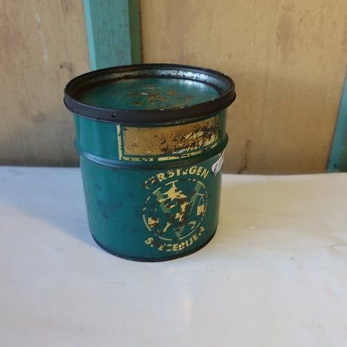 Blik Verstegen Specerijen groen Rotterdam Antwerpen, Verzamelen, Blikken, Ophalen of Verzenden, Gebruikt, Overige