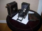 Vintage balgcamera 1920s met IBSOR sluiter + leren koffer &, Verzamelen, Fotografica en Filmapparatuur, Ophalen, Voor 1940, Fototoestel
