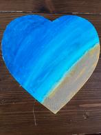 Schilderij hart - “zeezicht”, Ophalen of Verzenden, Zo goed als nieuw