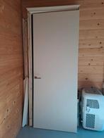 Binnendeur met kozijn inclusief mooie architraven, Doe-het-zelf en Verbouw, Ophalen, Gebruikt, 80 tot 100 cm, 215 cm of meer