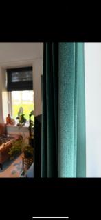 Gordijn velour groen kwantum, 200 cm of meer, Ophalen of Verzenden, Zo goed als nieuw, 200 cm of meer