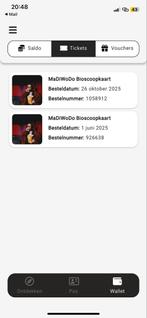 2 bioscoopkaartjes 16 euro, Tickets en Kaartjes, Filmkaartjes, Twee personen, Vrijkaartje alle films