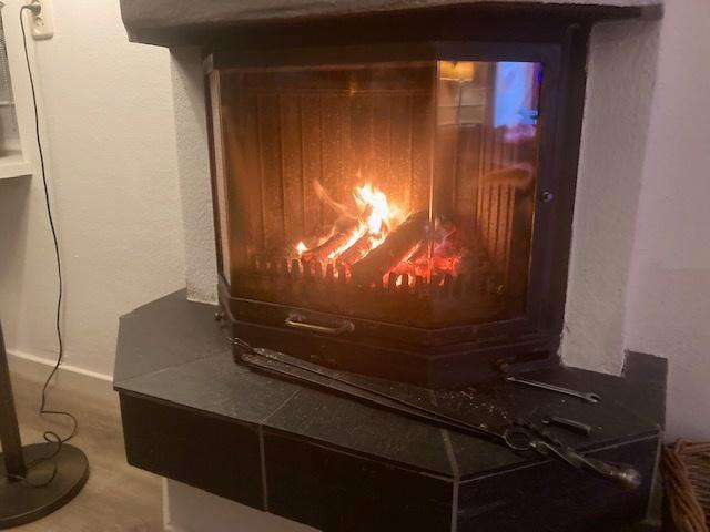 te koop Barbas elan 9 kw, Huis en Inrichting, Kachels, Gebruikt, Inbouw, Houtkachel, Hout, Ophalen of Verzenden