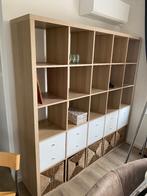 Ikea kallax kast 1.80 x 1.80 kleur wit gelazuurd eikeneffect, Huis en Inrichting, Ophalen, Kunststof, 150 tot 200 cm, Zo goed als nieuw
