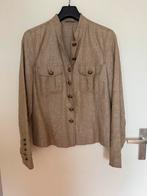 Mooi getailleerd linnen jasje m 42 te koop, Jessica, Beige, Maat 42/44 (L), Ophalen of Verzenden