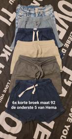 6x Korte broek maat 92 (onderste 5 zijn van de Hema), Ophalen, Zo goed als nieuw, Jongen, Broek