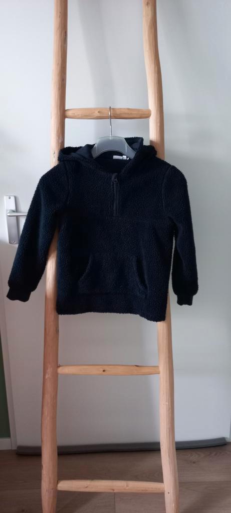 NAME-IT HOODY BLAUW BORG MAAT 128, Kinderen en Baby's, Kinderkleding | Maat 128, Zo goed als nieuw, Jongen of Meisje, Trui of Vest