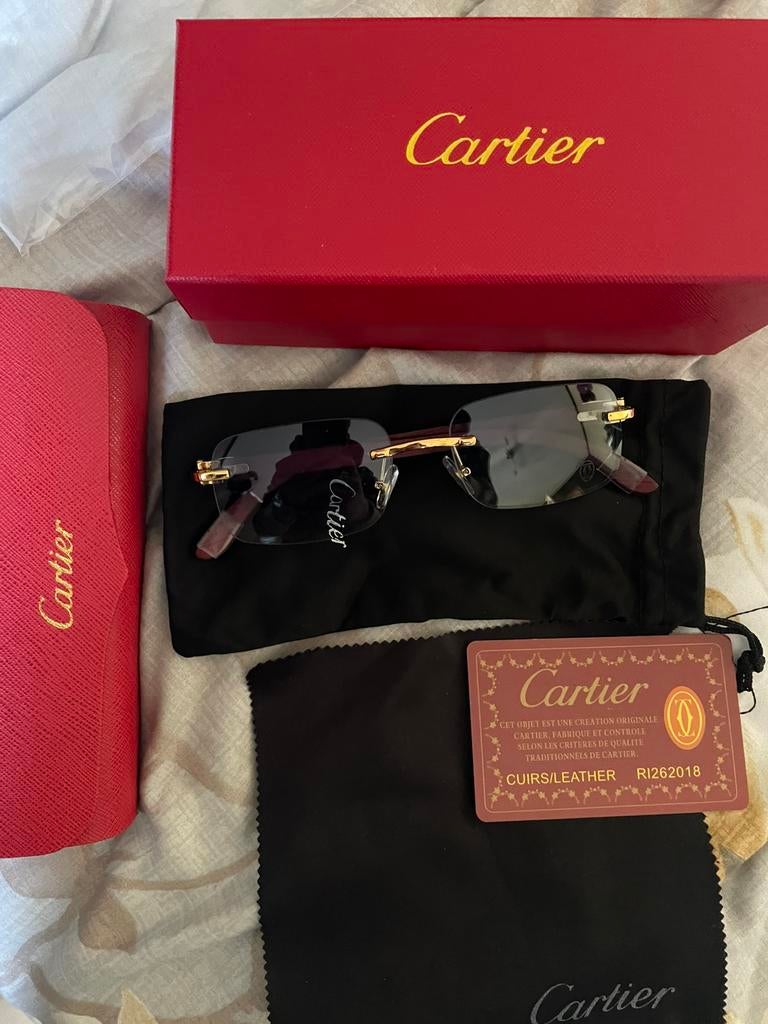 Cartier zonnebril nieuw (met doos alles erbij), Overige merken, Zonnebril, Blauw, Nieuw