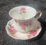 Royal Ascot Fine Bone China Kop en Schotel - Red Rose, Ophalen of Verzenden, Zo goed als nieuw, Overige stijlen, Kop(pen) en/of Schotel(s)