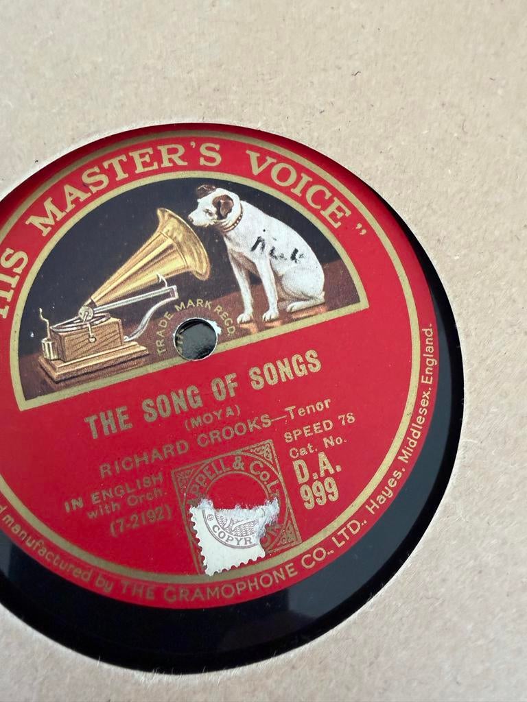 Vintage 78 toeren platen album met diverse artiesten, Ophalen, Gebruikt, Overige merken