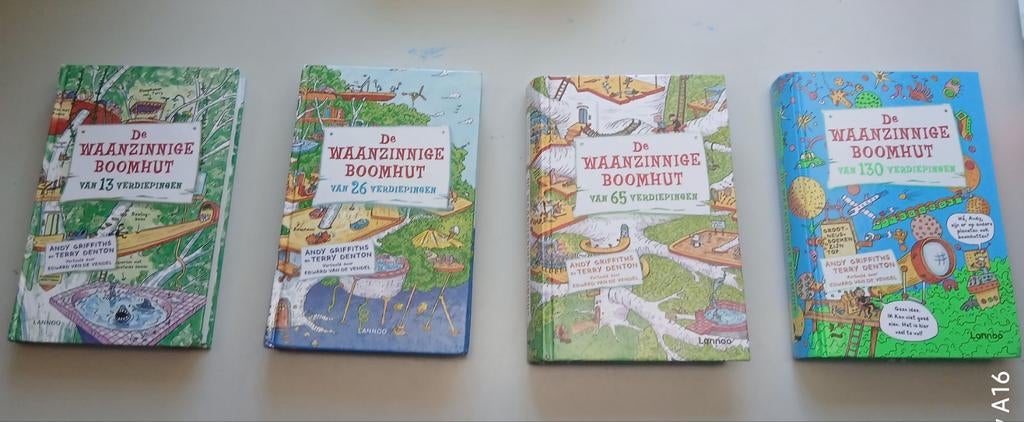 4 waanzinnige boomhut boeken. Deel 1, 2, 5 en 10, Ophalen of Verzenden, Zo goed als nieuw, Andy Griffiths en Terry Denton, Fictie