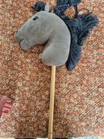Houten stokpaard/ hobbyhorse grijs met donkergrijze manen, Kinderen en Baby's, Speelgoed | Hobbelfiguren, Ophalen of Verzenden