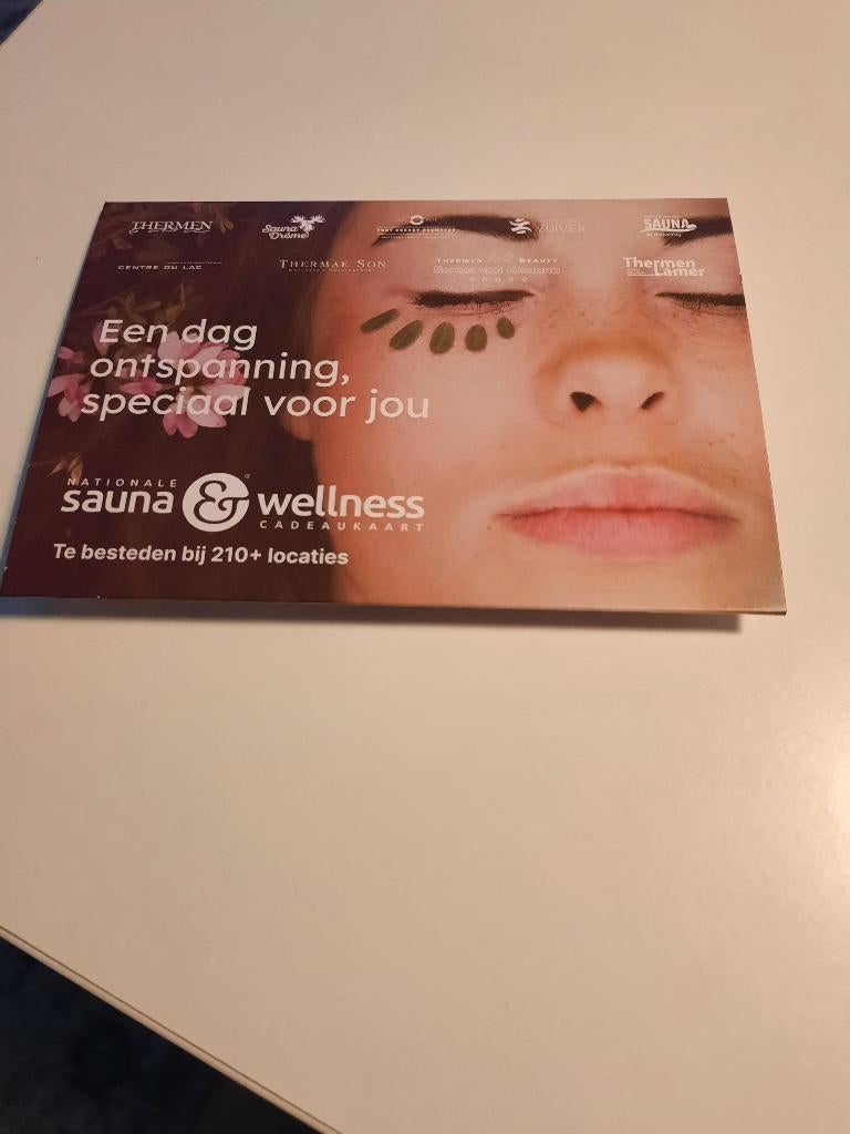 Nationale sauna&wellnesscadeaukaart, Hobby en Vrije tijd, Overige Hobby en Vrije tijd, Ophalen, Nieuw