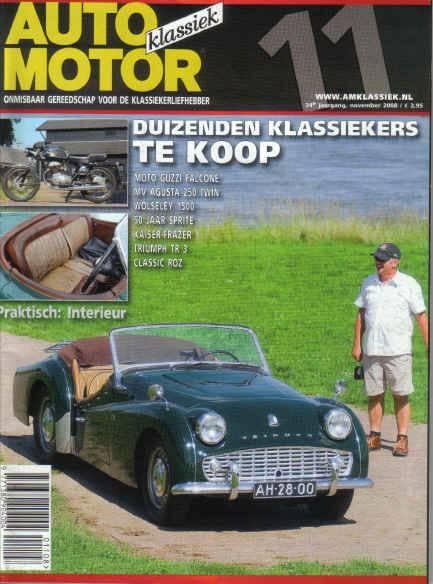 AMK 11 2008 : Triumph TR3 - Wolseley 1500 - MV Agusta, Ophalen of Verzenden, Gelezen, Algemeen