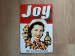 Reclamebord Joy Limonade 20x30, Verzamelen, Ophalen of Verzenden, Zo goed als nieuw, Reclamebord