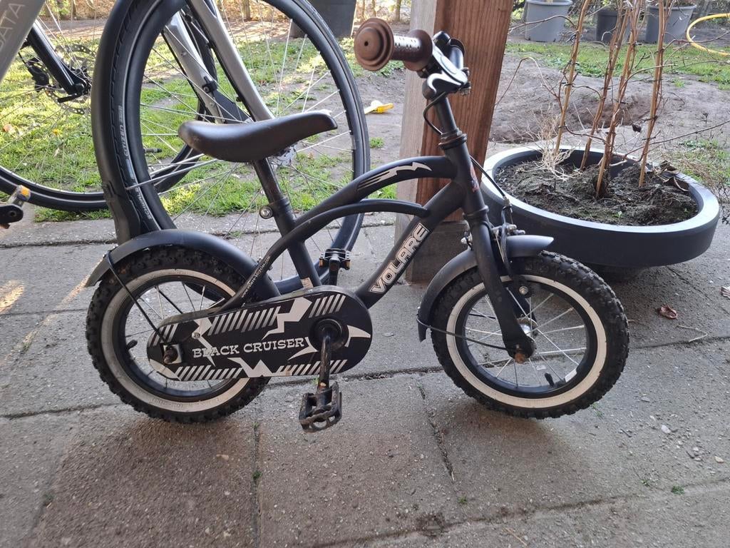 Kinderfiets 12 inch Volare Black Cruiser, Fietsen en Brommers, Fietsen | Kinderfietsjes, Ophalen, Terugtraprem, Gebruikt, Volare