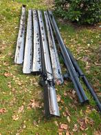2 x 12,5 meter zwarte kunsstof dakgoot, Ophalen, Gebruikt, Pvc, 6 meter of meer
