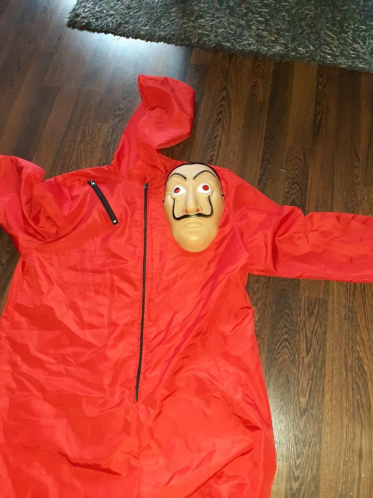 La Casa de Papel kostuum XXL met masker, Ophalen