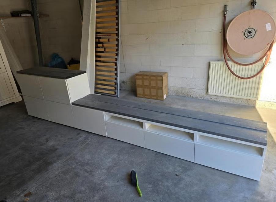 Ikea BESTA (tv-)meubel, 3 losse kasten, ook apart te koop, Huis en Inrichting, Kasten | Televisiemeubels, Ophalen, Gebruikt, 25 tot 50 cm