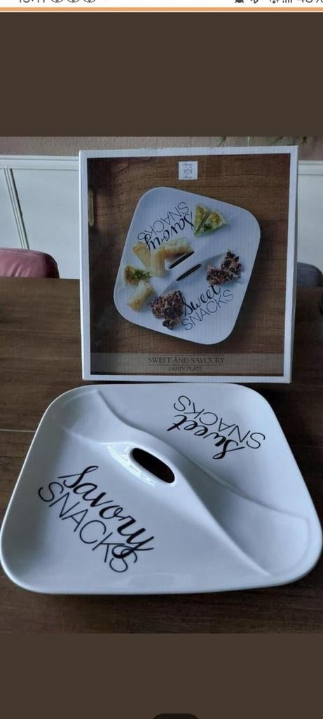 Riviera Maison  Sweet and Savoury Party Plate, Ophalen of Verzenden, Nieuw, Overige stijlen, Schaal of Schalen