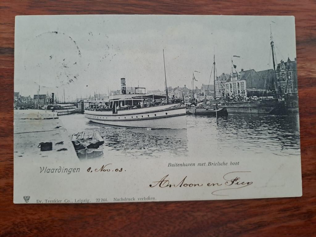 Vlaardingen,  buitenhaven, brielsche boot, Ophalen of Verzenden, Zuid-Holland