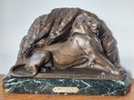 Art Deco leeuw van zamak Lion de Belfort naar Bartholdi, Antiek en Kunst, Ophalen of Verzenden