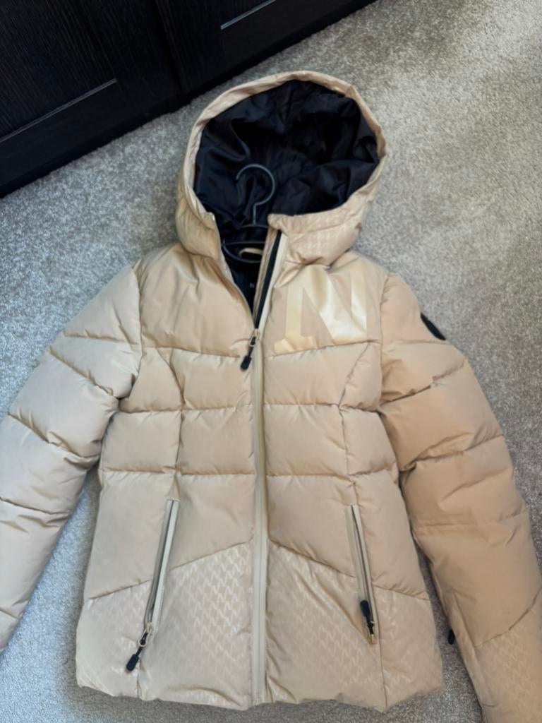 Ski/winterjas nikkie, Kleding | Dames, Ophalen of Verzenden, Zo goed als nieuw, Maat 34 (XS) of kleiner, Beige