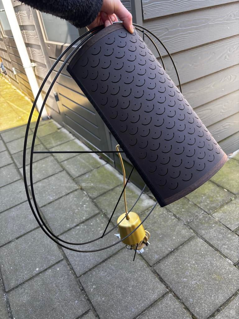 IKEA NYMÖ (Ikea) plafondlamp - Zwart met patroon, Ophalen, Gebruikt, Metaal, Minder dan 50 cm