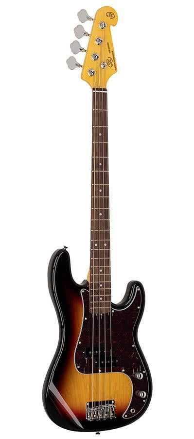 SPB6234-3TS SX Retro Series basgitaar 3/4 sunburst, ., Nieuw, ., .