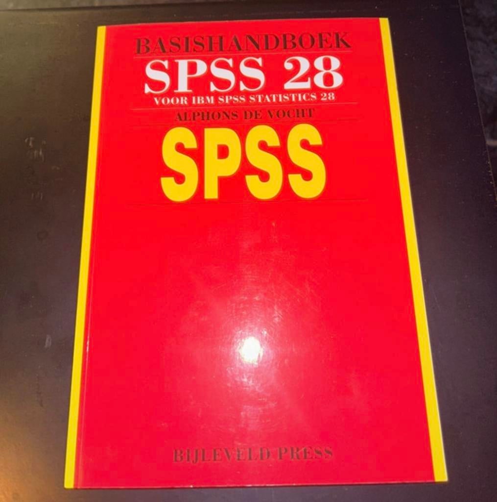 Basishandboek SPSS 28 - Studieboek HvA SBO Minor, Ophalen of Verzenden, Gamma, Gelezen, HBO