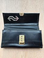 Zwarte leren portemonnee van NS conducteur, Ophalen of Verzenden, Gebruikt, Trein, Overige typen