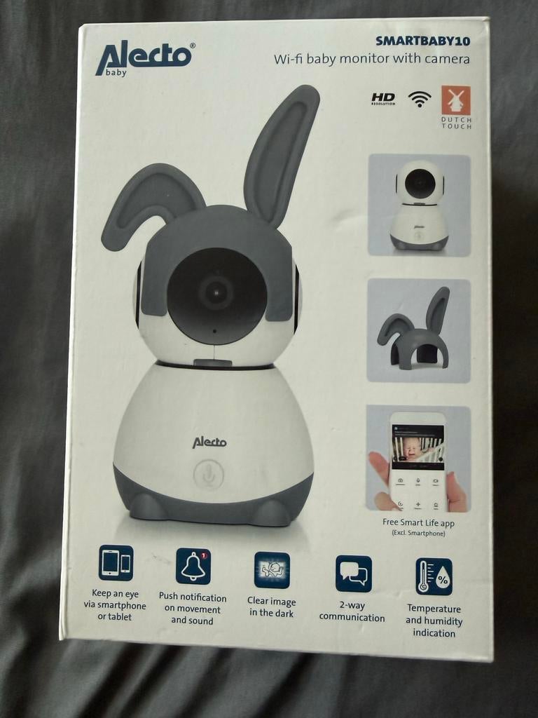 Alecto Baby SMARTBABY10 Wi-Fi babyfoon met camera, Kinderen en Baby's, Babyfoons, Ophalen of Verzenden, Zo goed als nieuw, 250 meter of meer