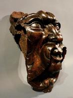 Antiek houtsnijwerk Green man 18e eeuw, Verzenden