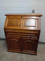 eiken houten secretaires buro bureau met klep, Ophalen, Gebruikt