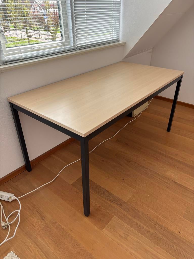 Ruime tafel 80x160 cm, 76 cm hoog, Huis en Inrichting, Tafels | Eettafels, Ophalen, Gebruikt, 50 tot 100 cm, Vier personen