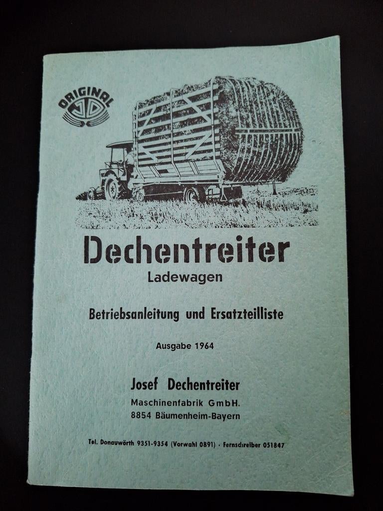 Dechenreiter Ladewagen., Ophalen of Verzenden, Gelezen, Werktuigbouwkunde, Josef Dechenreiter Maschinenfabrik GmbH