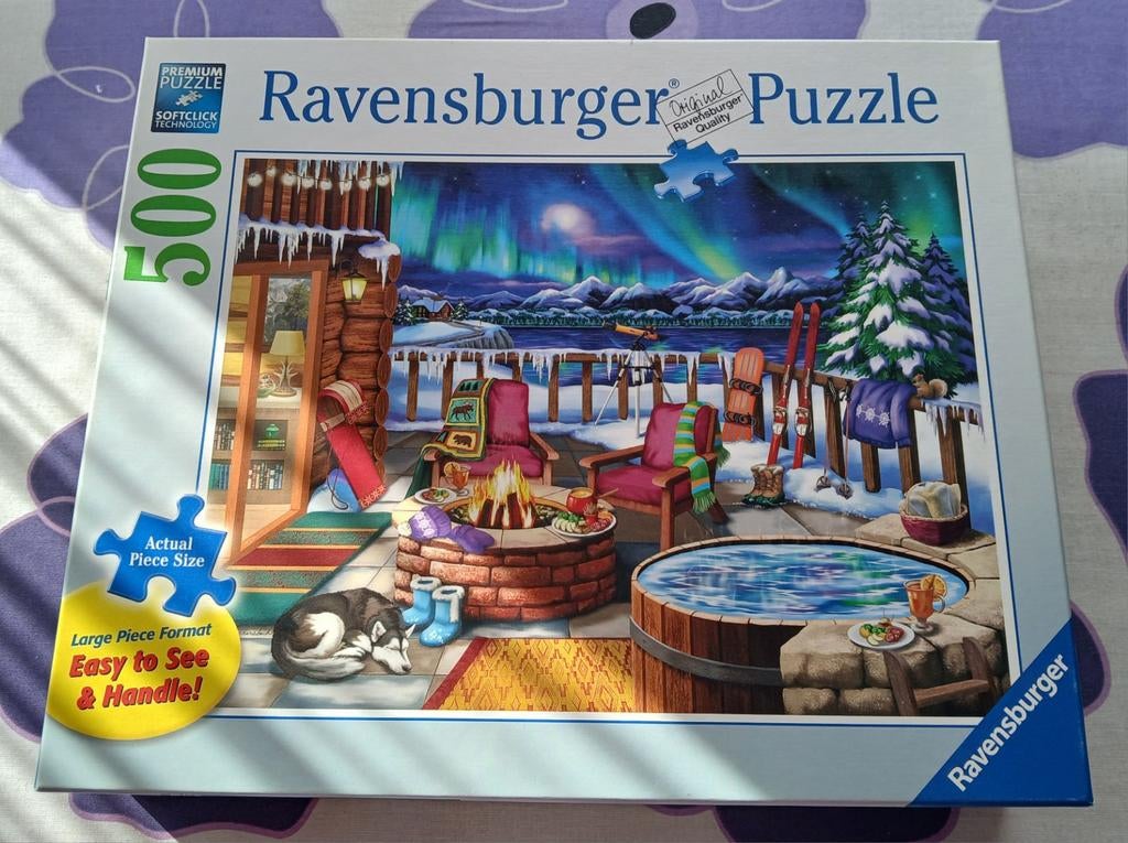 Puzzel Ravensburger - winterse sfeer - 500 stukjes, Hobby en Vrije tijd, Denksport en Puzzels, Ophalen of Verzenden, 500 t/m 1500 stukjes