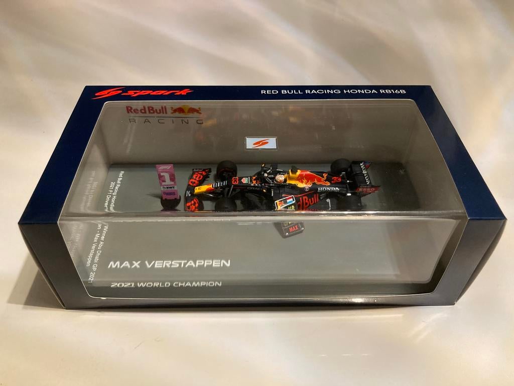 Max Verstappen rb16b world champion 2021 spark 1/43, Ophalen of Verzenden, Nieuw, Formule 1