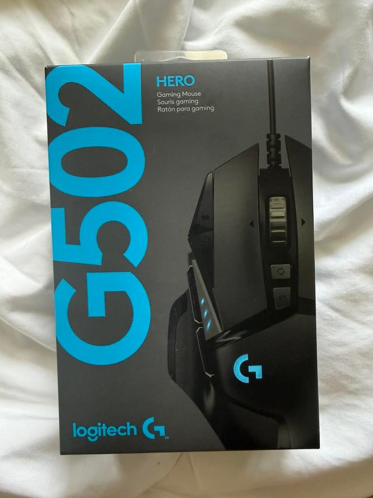 Logitech G502 hero gaming muis incl doosje voor gewichten, Computers en Software, Muizen, Rechtshandig, Muis, Gaming muis, Ophalen of Verzenden