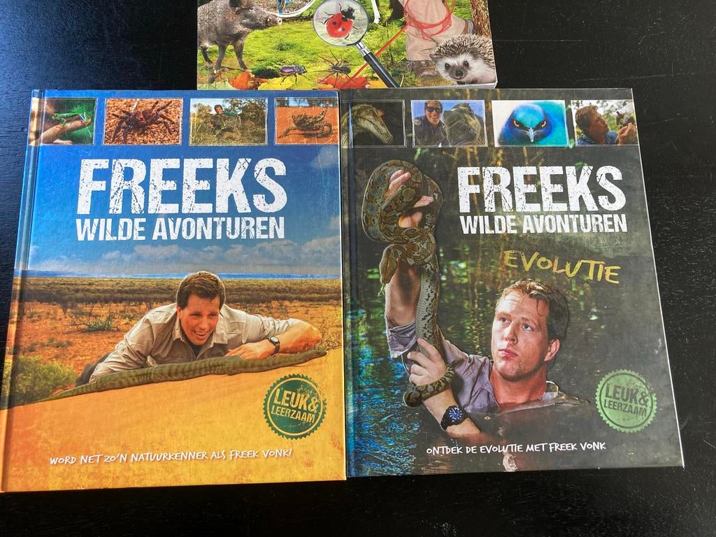 2x Freek Vonk Wilde Avonturen Boeken + Boswachter Doeboek, Ophalen, Zo goed als nieuw, Non-fictie