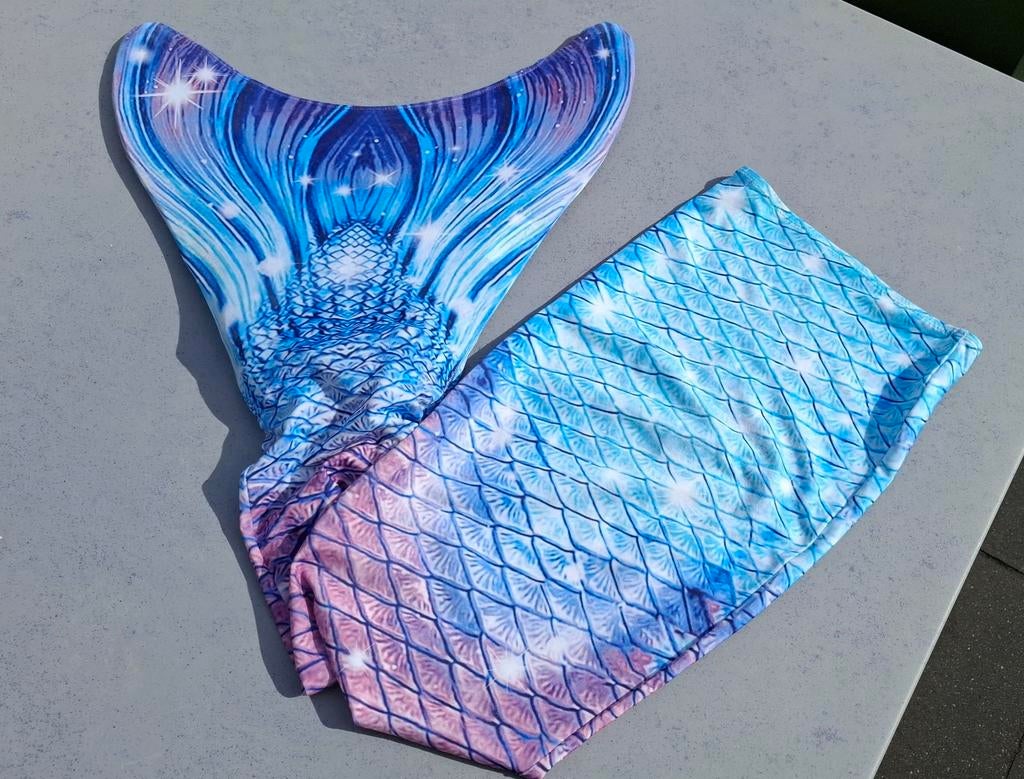 Zeemeermin vin met staart - Blauw/Roze, Ophalen of Verzenden
