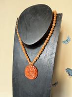 Aventurijn draak amulet beschermt vertrouwen moed voorspoed, Sieraden, Tassen en Uiterlijk, Kettingen, Nieuw, Oranje, Ophalen of Verzenden