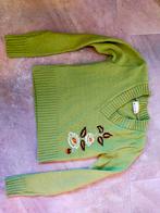 TRUI MET PAILLETTEN GROEN LENTE VOORJAAR S XS, Ophalen of Verzenden, Zo goed als nieuw, Meisje, Truitje of Vestje