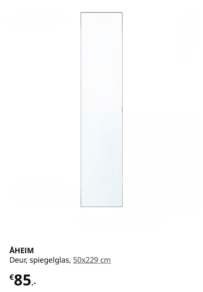 IKEA PAX Aheim spiegeldeur 3 stuks, Ophalen, 200 cm of meer, 50 tot 100 cm, Minder dan 25 cm