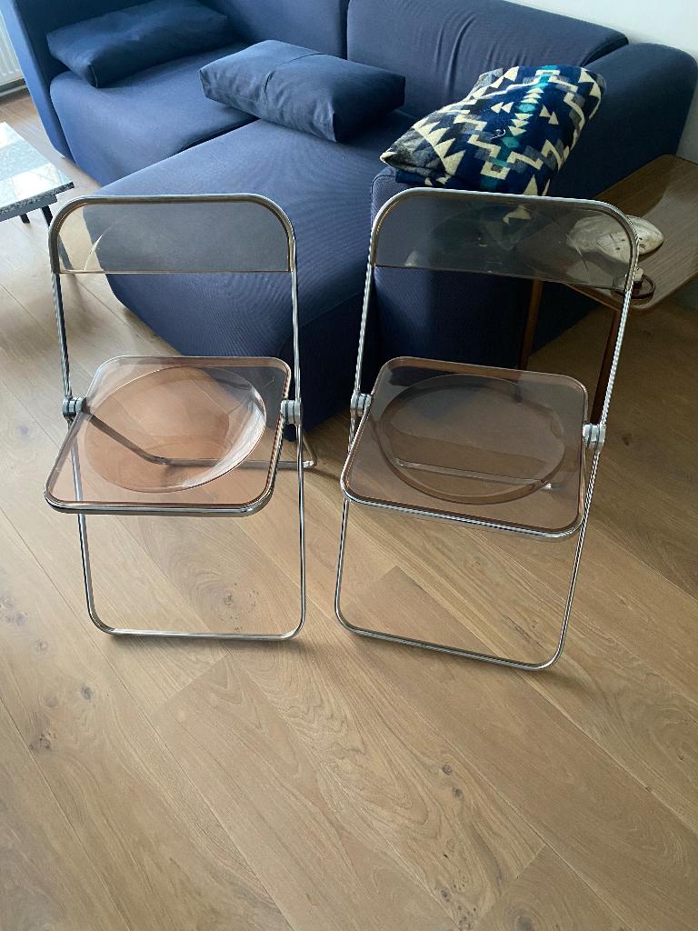 Plia Castelli, Huis en Inrichting, Stoelen, Ophalen, Gebruikt, Twee, Bruin
