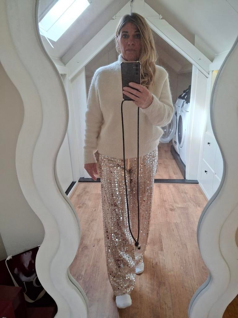 Nieuwe pailletten broek kaartje eraan uitverkocht helemaal, Ophalen of Verzenden, Nieuw