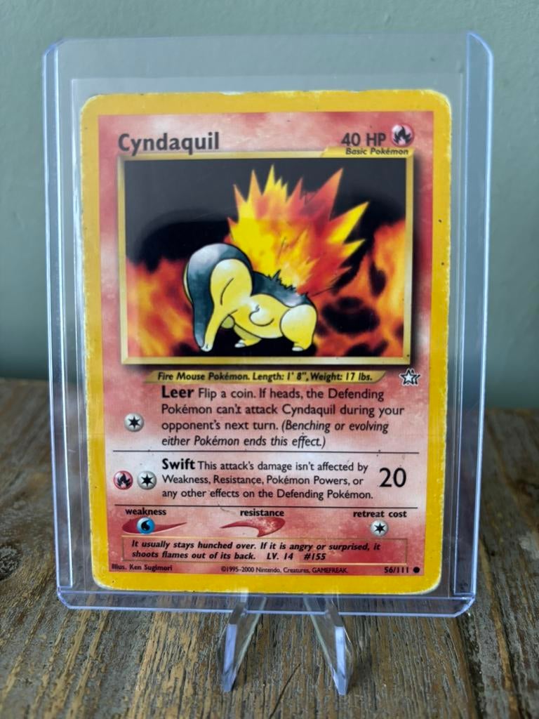 Cyndaquil 56/111 Neo Genesis, Ophalen of Verzenden, Losse kaart