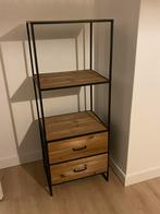 Industriele Kast, stalen frame 2 lades 129x50x40 cm, Huis en Inrichting, Kasten | Overige, Ophalen, Zo goed als nieuw