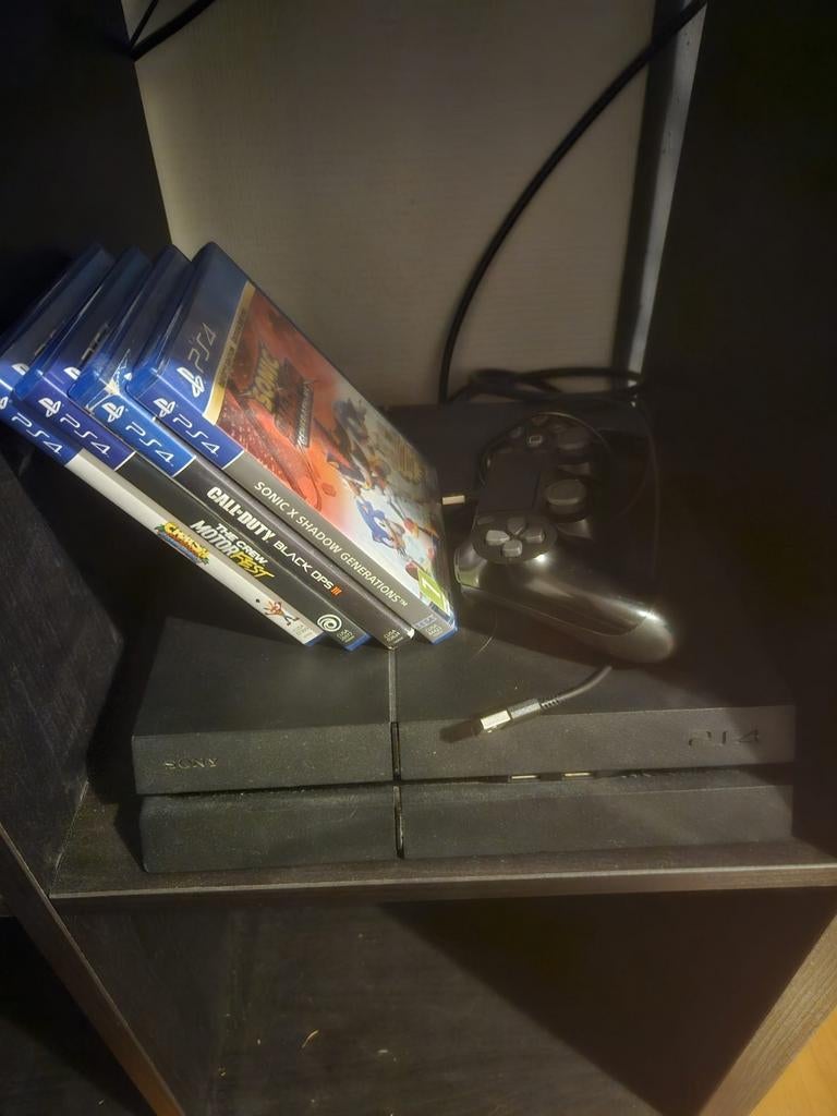 PlayStation 4 met controller en games, Spelcomputers en Games, Spelcomputers | Sony PlayStation 4, Ophalen of Verzenden, Met 1 controller