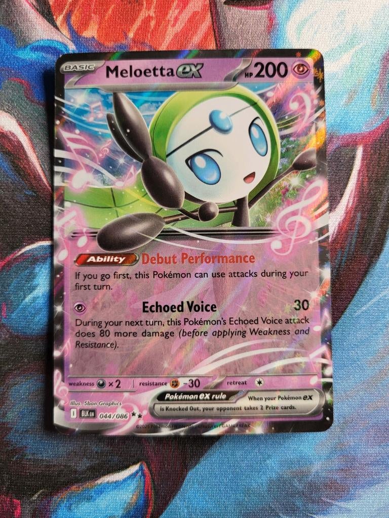 Meloetta EX - Black Bolt #044/086, Ophalen of Verzenden, Zo goed als nieuw